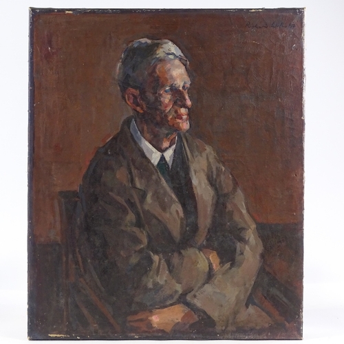 1260 - Richard Bentham Walker, oil on canvas, portrait of a man, signed and dated 1907, 26