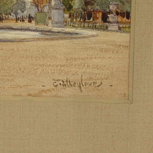 1263 - John Fulleylove, watercolour, Tuilleries Gardens Paris, signed, 5