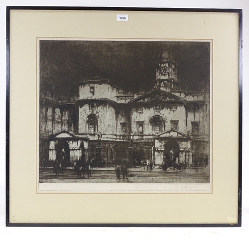 1266 - William Walcot, etching, Horseguards Parade, signed in pencil, image 19