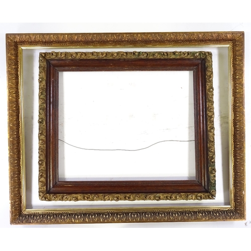 1267 - A gilt-gesso frame, rebate size 24.5