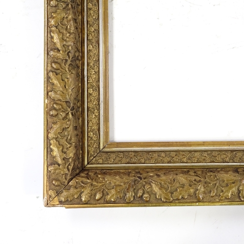 1268 - A gilt-gesso frame with oak leaf and acorn moulding, rebate size 17