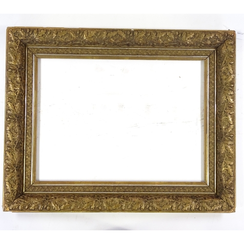 1268 - A gilt-gesso frame with oak leaf and acorn moulding, rebate size 17