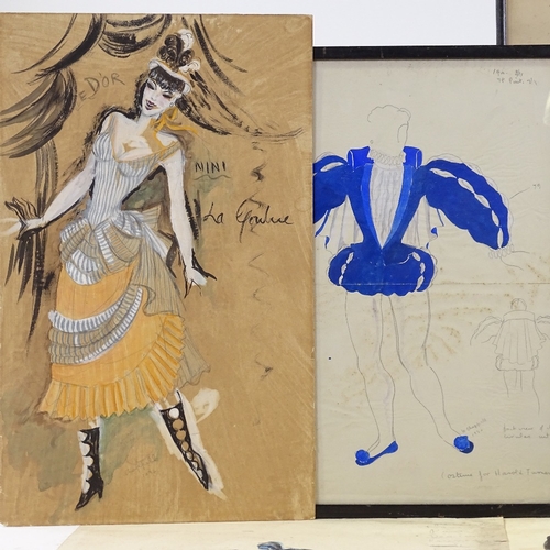 1281 - William Chappell, group of original watercolour theatrical costume designs (6)