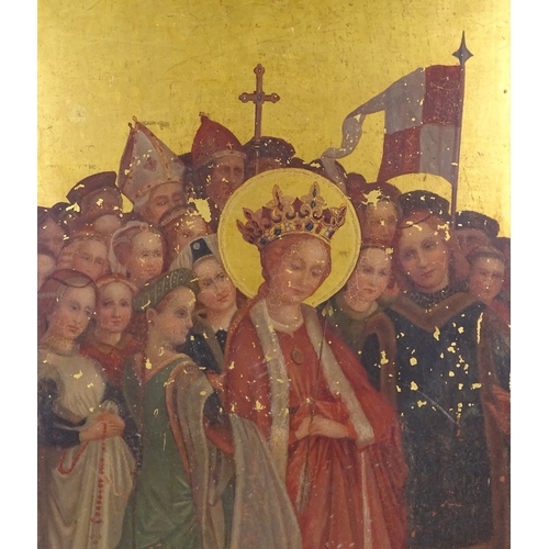 1286 - 19th century painted and gilded icon on wood panel, 28.5