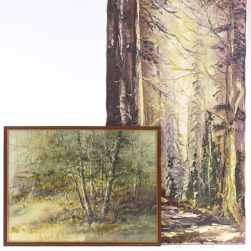 1304 - N Damberg?, mid-20th century oil on canvas, woodland scene, 30