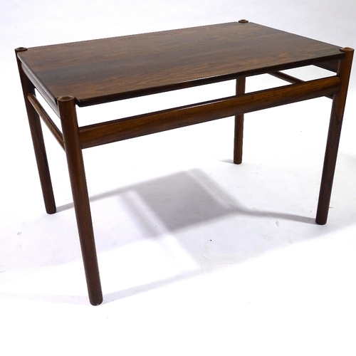 438 - Ole Wanscher for Paul Jeppsen (Denmark), 2 mid-century rosewood rectangular occasional tables, with ... 