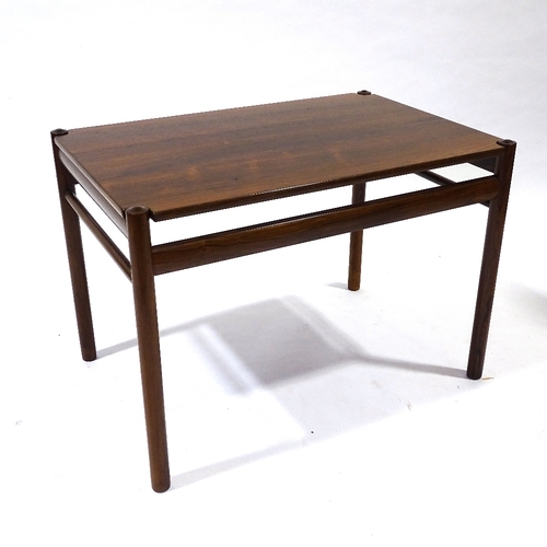 439 - Ole Wanscher for Paul Jeppsen (Denmark), a mid-century rosewood rectangular occasional table, with r... 