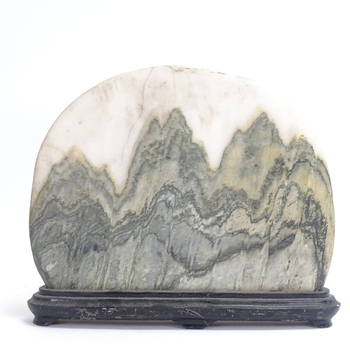 9 - A mid-20th century Chinese carved rock shard, possibly from Kweilin where stones are placed in river... 