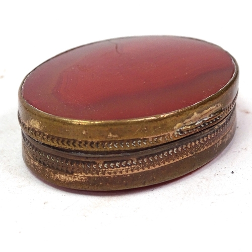 109 - Various boxes, including horseshoe design Vesta case, horn snuff box, agate pillbox, etc