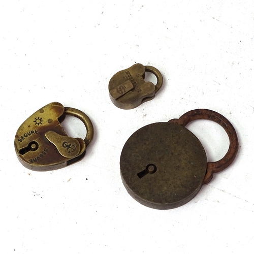 121 - Various 19th century padlocks, some with original keys