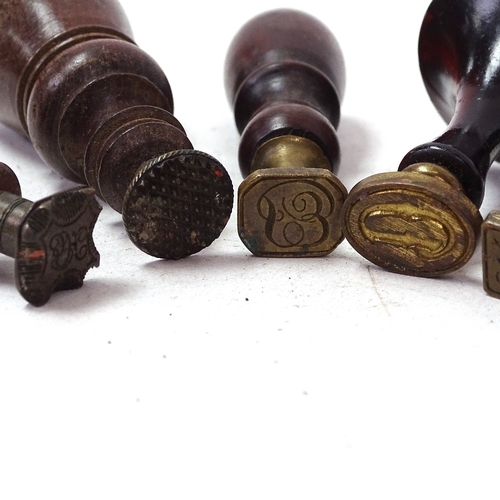 122 - A collection of various 19th century desk seals