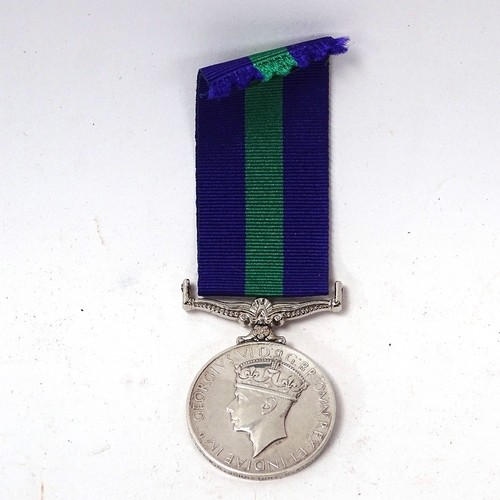 130 - A George VI General Service medal, awarded to Cpl W G Johnston RAPC