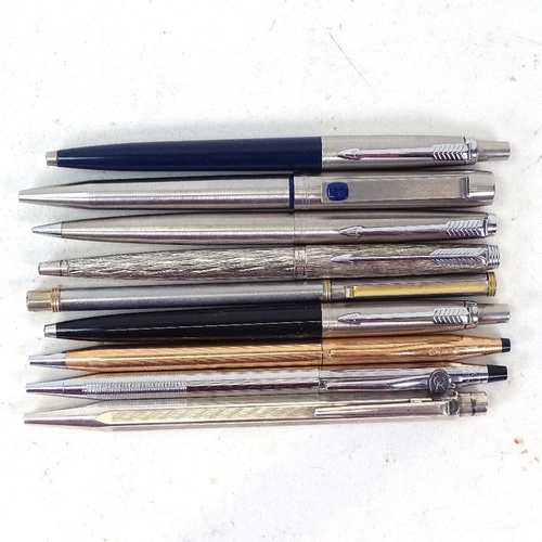 149 - Various ballpoint pens, including Parker and Cross