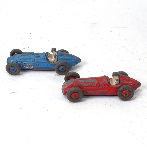 154 - Various Dinky Toys Meccano diecast model racing cars, and a Crescent Toy Co racing car (11 + 1)