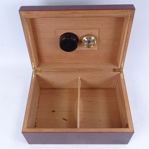 178 - A stained wood table-top humidor, length 31cm