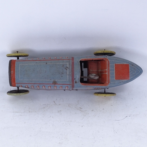 184 - A Vintage tinplate toy racing car, length 31cm