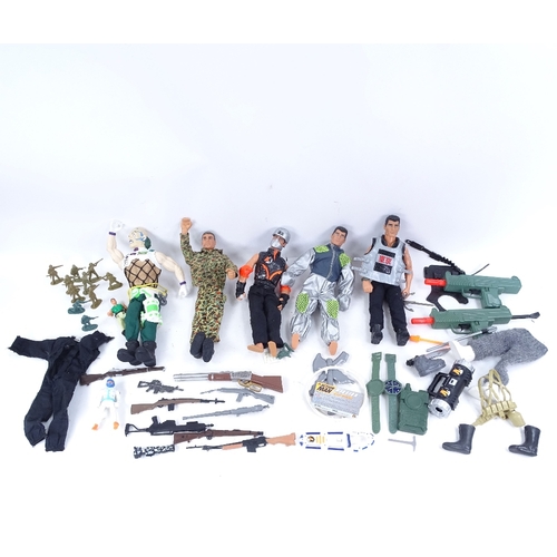 214 - A large collection of various modern and Vintage Action Men