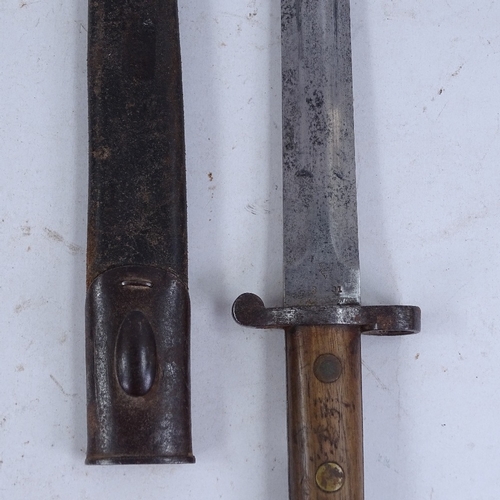 234 - 2 First War Period bayonets, including German Rich Herder & Wilkinson, and a kukri knife (3)