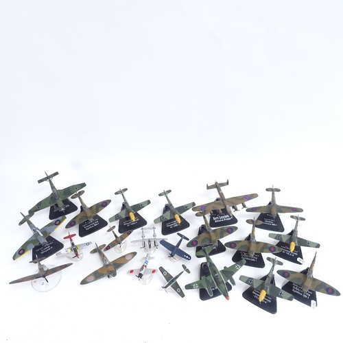 84 - A collection of the Aviation Archive Battle of Britain 1940 model planes, including Messerschmitt, S... 