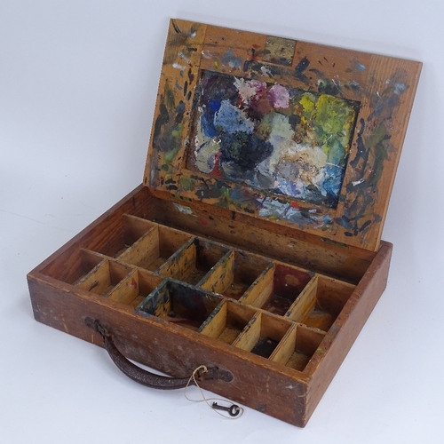 260 - A Vintage artist's box, Winsor & Newton oils, watercolours etc