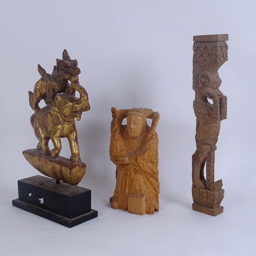 267 - Various Oriental carvings and figures