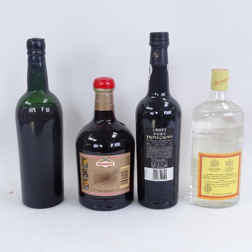 301 - Various spirits and Ports, including Feuerheerd's 1960 Vintage etc (4)