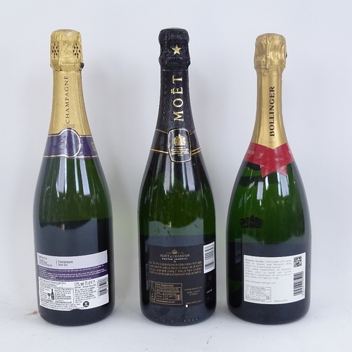 302 - 3 bottles of Champagne, including Moet (3)