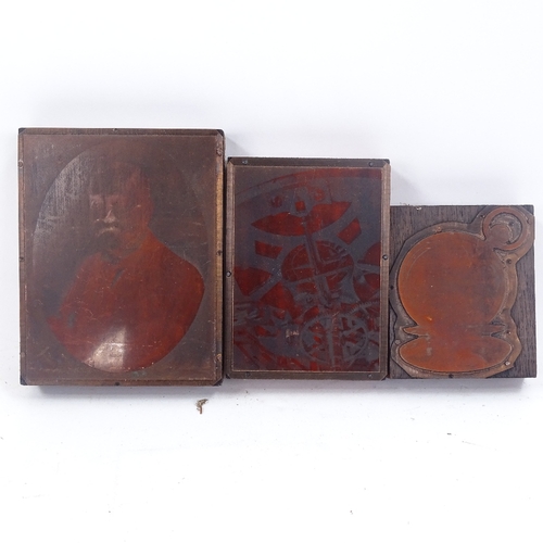 316 - A quantity of clock copper printing blocks