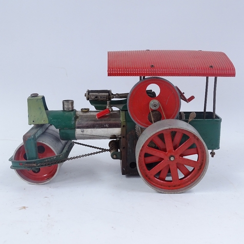 336 - A German Wilesco tinplate Old Smoky steam roller, length 33cm