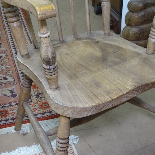 1548 - A Victorian pine kitchen Windsor chair