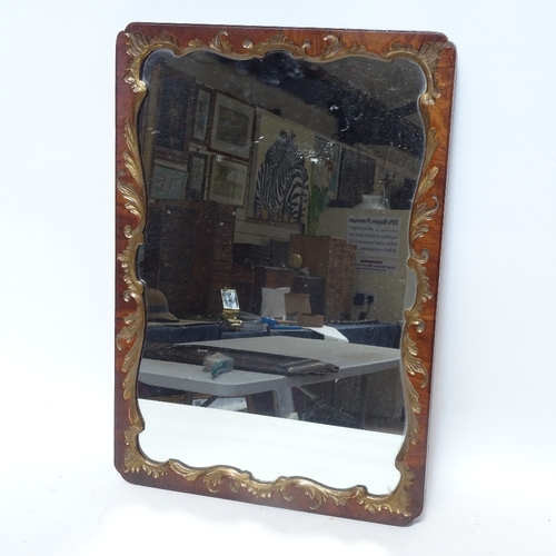 483 - A gilt-framed mahogany wall mirror, overall height 49cm