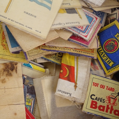 586 - Various Vintage matchboxes and cigar tags