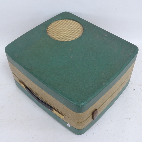 588 - A Vintage Philips Autosonic Disc Jockey portable record player, case length 34cm