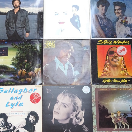 592 - Various vinyl LPs and records, including Pet Shop Boys, Eric Clapton, etc