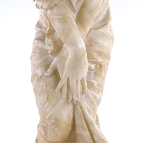 1 - A 19th / 20th century Italian carved alabaster statue, entitled 