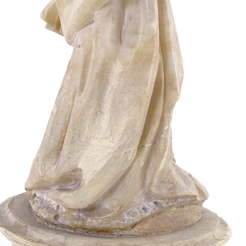 1 - A 19th / 20th century Italian carved alabaster statue, entitled 