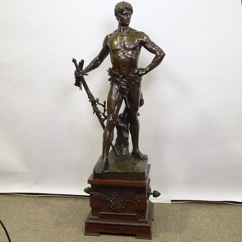 10 - Eugene Marioton (French 1854-1933), a substantial classical bronze sculpture titled 