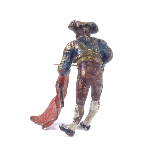 44 - A Vienna cold painted bronze Toreador, height 4cm.