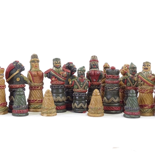 129 - Modern Mexican chess pieces.