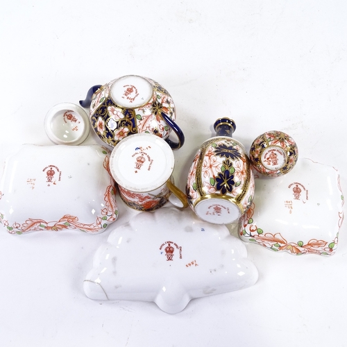 79 - 7 small pieces of Royal Crown Derby, tallest vase 8cm.