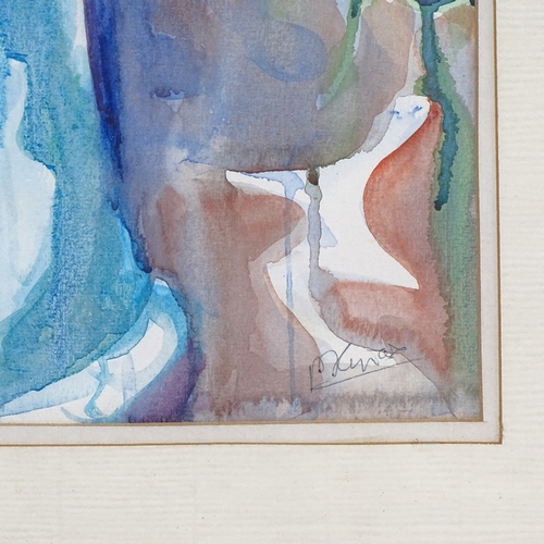 1104 - Patsy Cyriax, watercolour, autumn flowers, 19.5