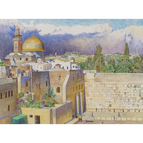 1232 - Ceri Shields (born 1964), watercolour, Jerusalem 1992, signed, 8.5