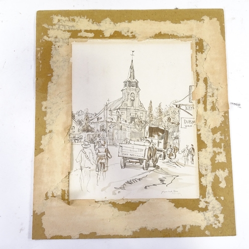 1236 - Muirhead Bone, lithograph, First War Period street scene, 12