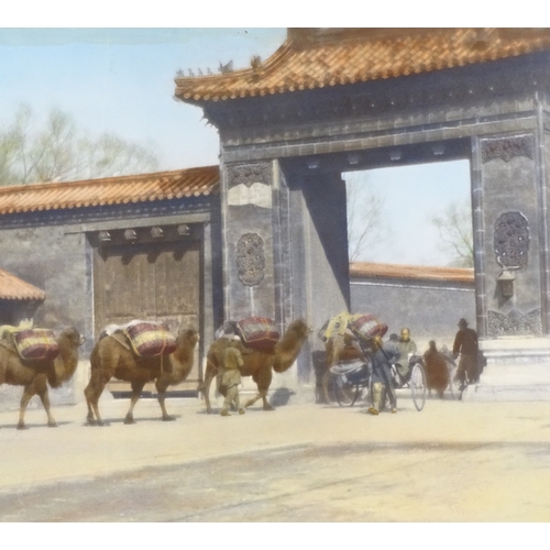 1241 - Large photographic print circa 1920, Chinese street scene, entrance to Imperial City, 18