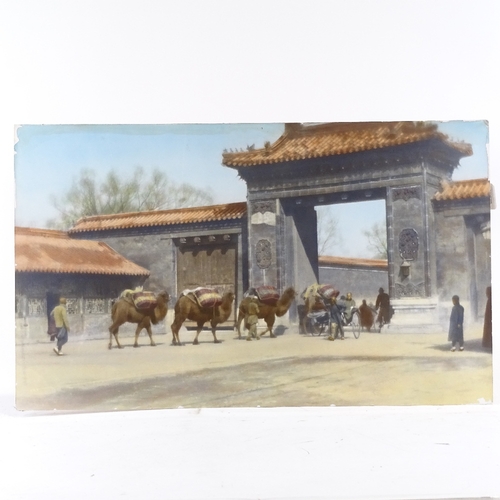 1241 - Large photographic print circa 1920, Chinese street scene, entrance to Imperial City, 18