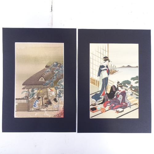 1263 - Japanese School, 2 colour woodblock prints, by Shozaburo Toyoharu and Mitsuoki Tosa, image 12