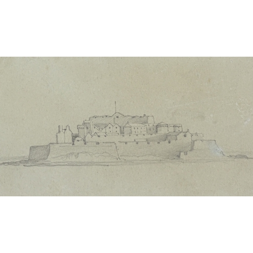 1271 - Samuel Jackson (1830 - 1904), pencil drawing, St Peter Port Guernsey, 3.5