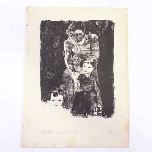 1279 - Albert Chavaz (1907 - 1990), lithograph, 3 figures, inscribed in pencil, no. 29/500, sheet size 12