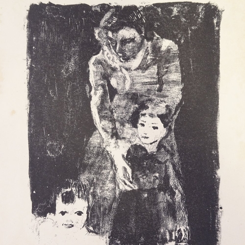 1279 - Albert Chavaz (1907 - 1990), lithograph, 3 figures, inscribed in pencil, no. 29/500, sheet size 12