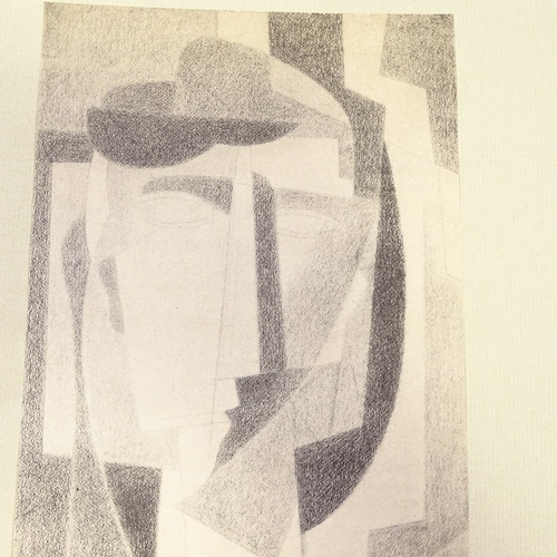 1281 - Fritz Huf (1887 - 1970), lithograph, abstract portrait, 1947, signed in pencil, image 8